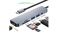 Cáp chuyển Type C 6 in1 Ra 01HDMI + SD+TF+ USB2.0+ USB 3.0 + PD)